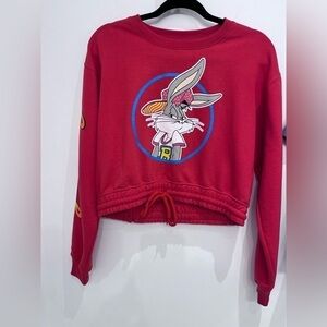 2:40$ BUGS bunny looney tunes red scoop next crop long sleeve  shirt size small